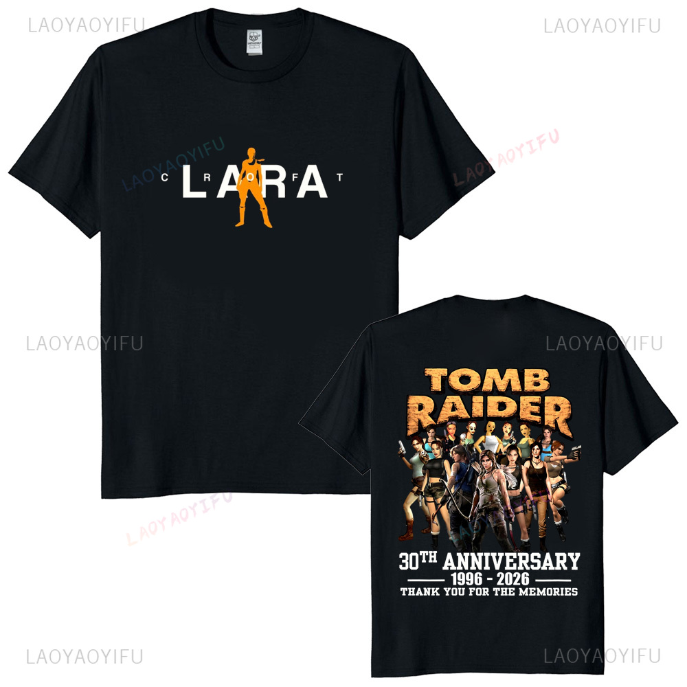 Retro Gaming T Shirt - Tomb Raider 30th Anniversary Unisex Vintage