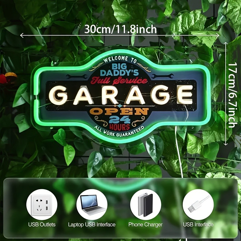 Retro Garage LED Neon Sign UV  - огляд і ціна Retro Gaming Usb