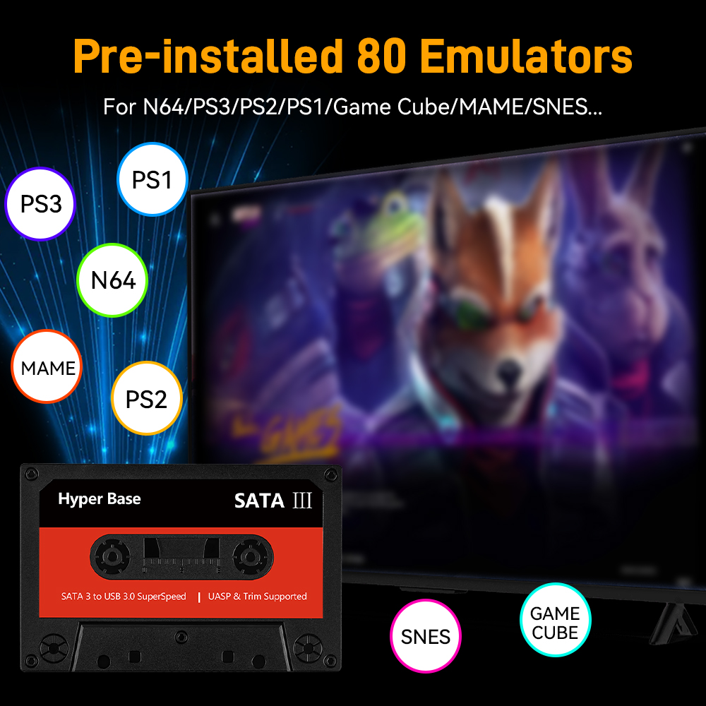 Batocera 500G/2T Emulator Game - огляд і ціна Retro Gaming Hdd