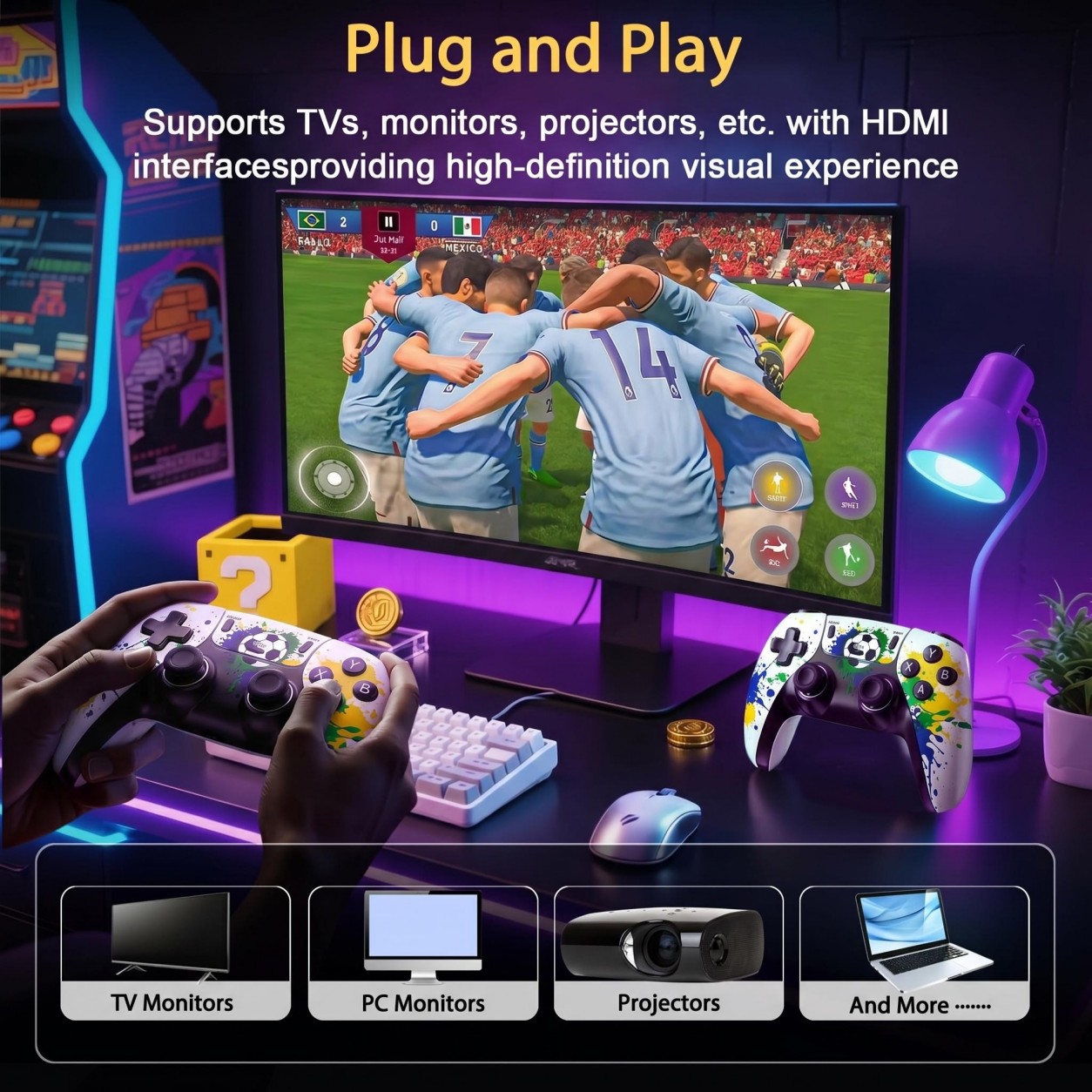 Football Pattern Wireless Game - огляд і ціна Retro Gaming For Tv