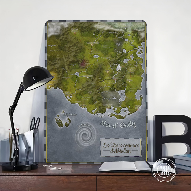 Abiollon World Map Metal Poste - огляд і ціна World Of Retro Gaming