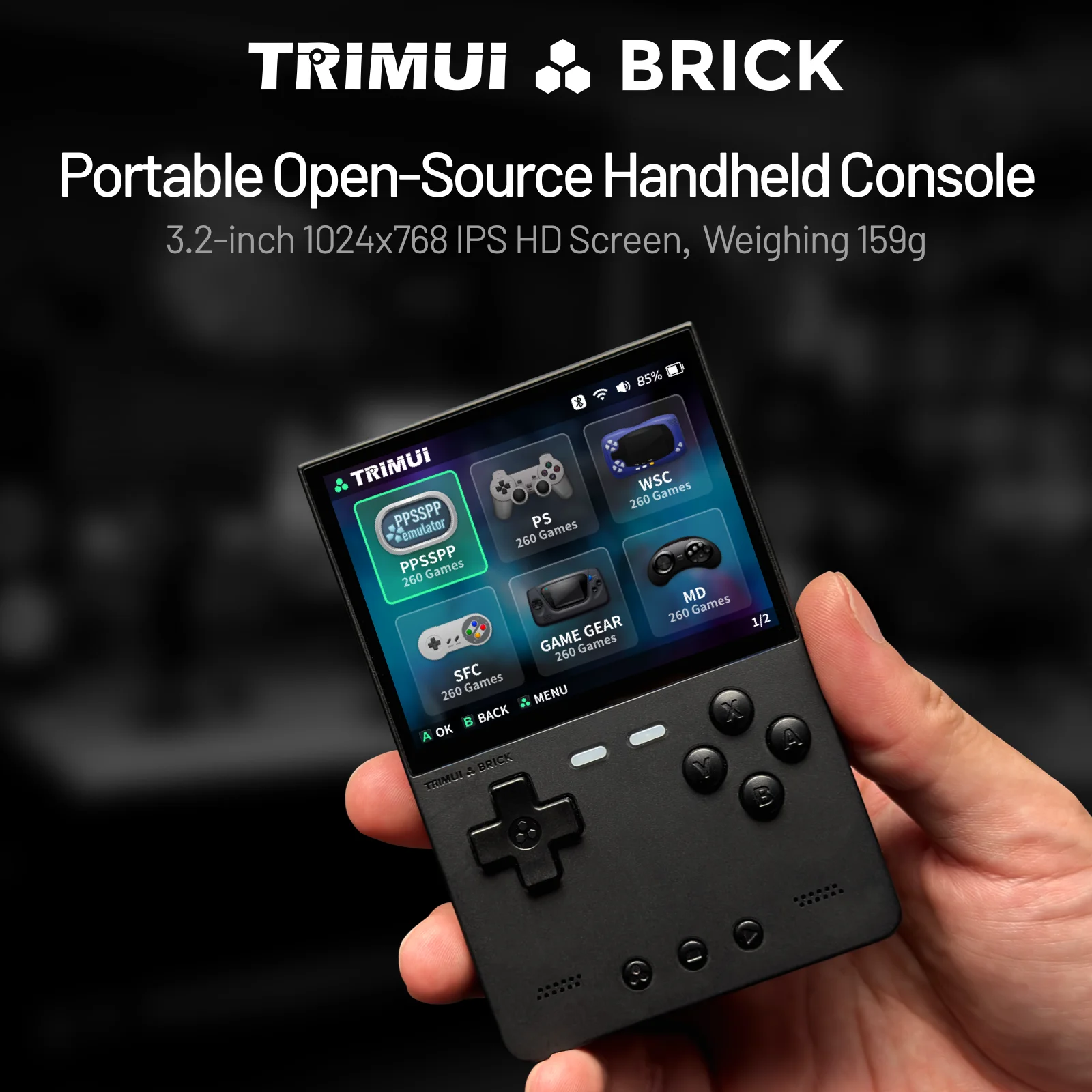 TRIMUI BRICK Handheld Game Con - огляд і ціна Retro Gaming Usb