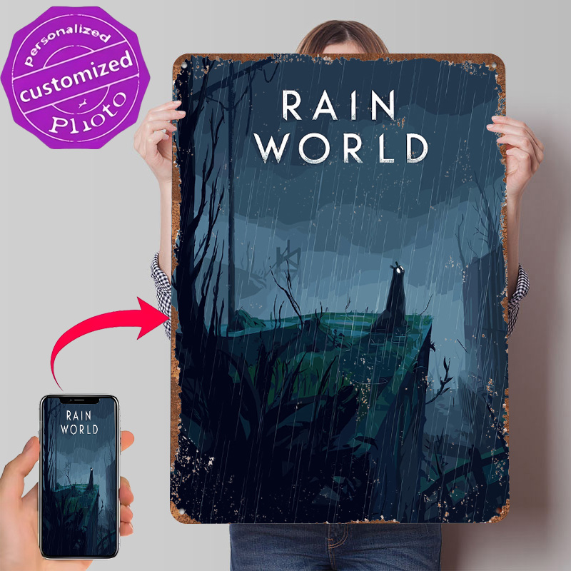 Rain World Game Cover Art Tin  - огляд і ціна World Of Retro Gaming