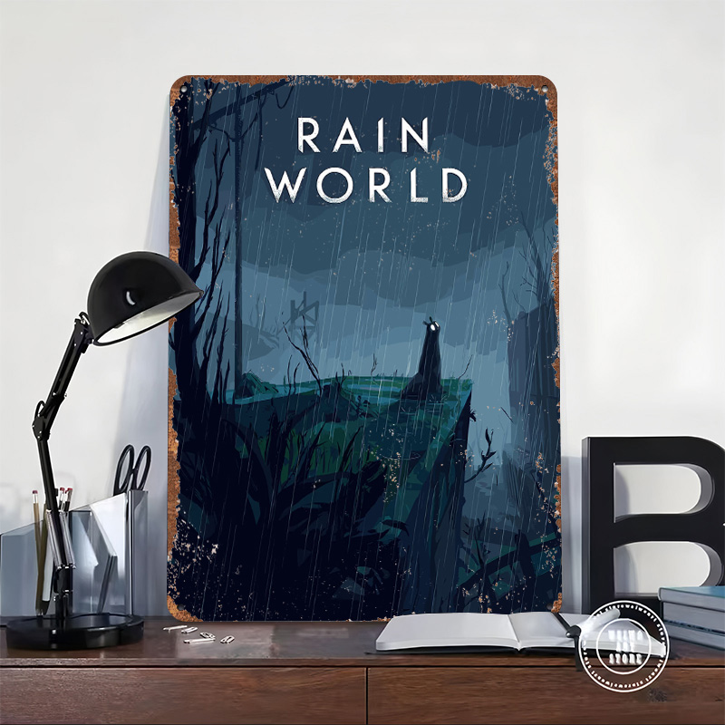 Rain World Game Cover Art Tin  - огляд і ціна World Of Retro Gaming