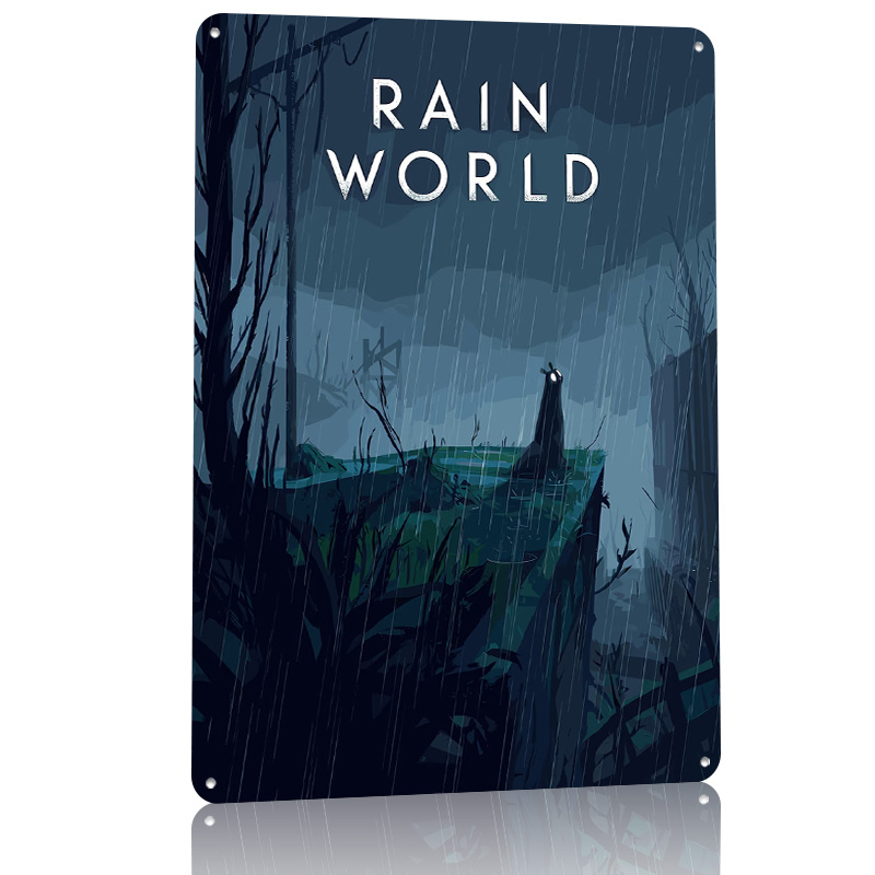 Rain World Game Cover Art Tin  - огляд і ціна World Of Retro Gaming