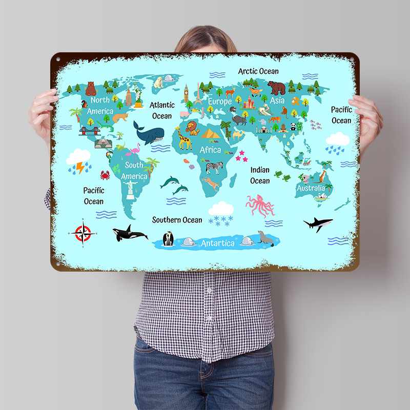 Kids World Map Printed Poster  - огляд і ціна World Of Retro Gaming