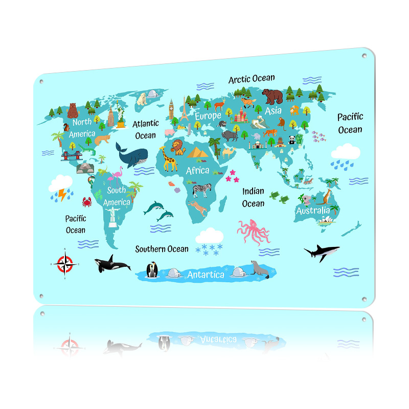 Kids World Map Printed Poster  - огляд і ціна World Of Retro Gaming