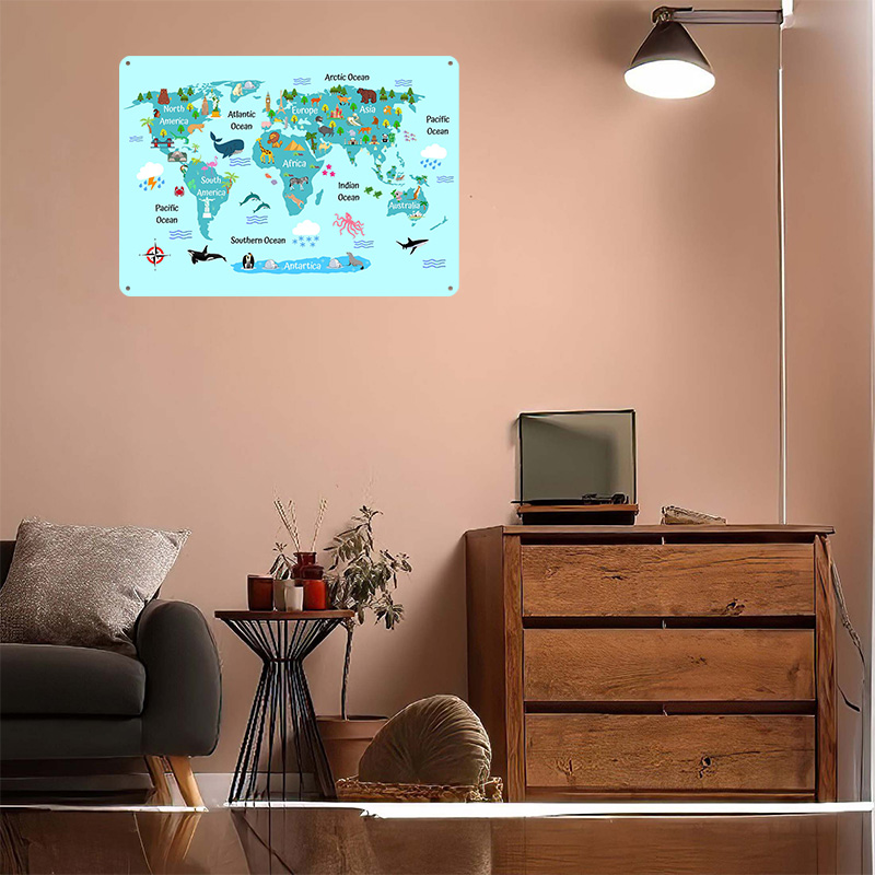 Kids World Map Printed Poster  - огляд і ціна World Of Retro Gaming